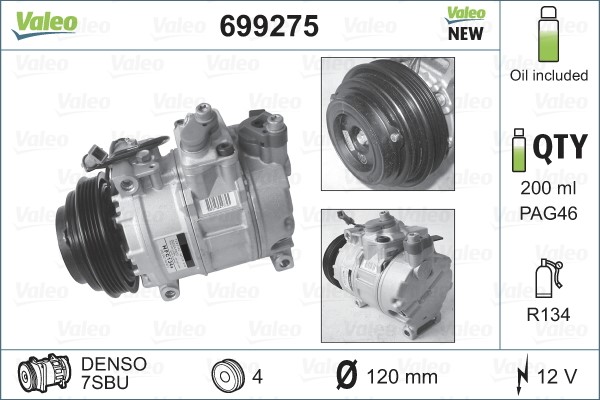 Compressor, air conditioning VALEO 699275