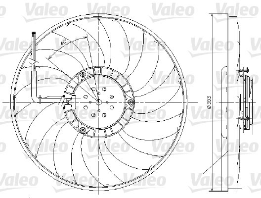 Fan, engine cooling VALEO 696017