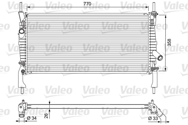 Radiator, engine cooling VALEO 701731