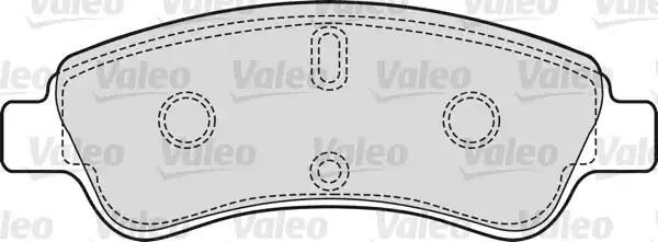 Brake Pad Set, disc brake VALEO 598421