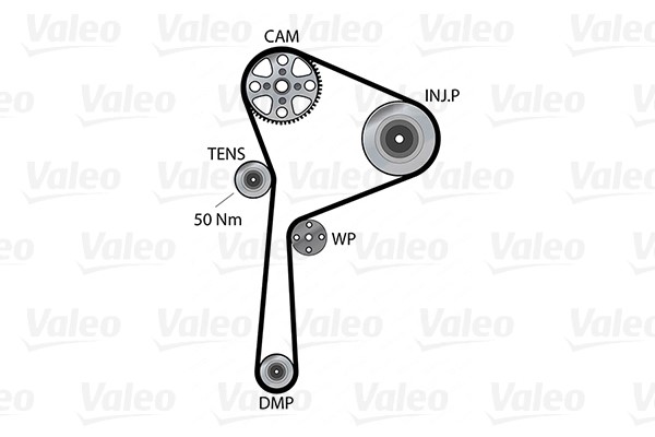 Water Pump & Timing Belt Kit VALEO 614688 2