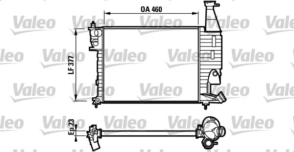 Radiator, engine cooling VALEO 732564