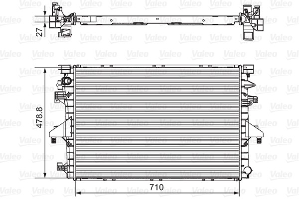Radiator, engine cooling VALEO 701654