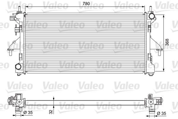 Radiator, engine cooling VALEO 701727