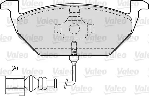 Brake Pad Set, disc brake VALEO 540974