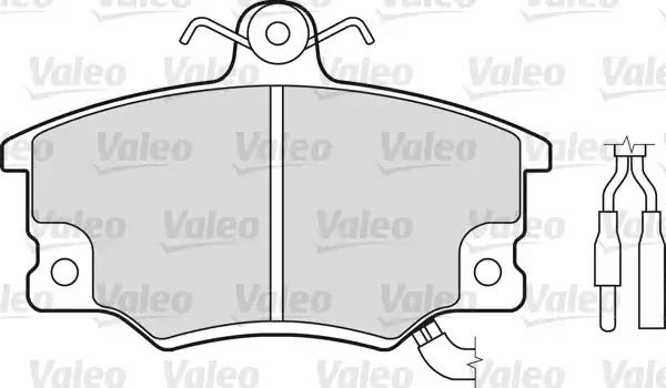 Brake Pad Set, disc brake VALEO 551016