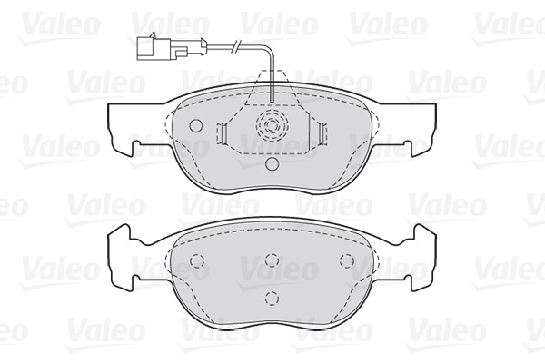 Brake Pad Set, disc brake VALEO 301040 2