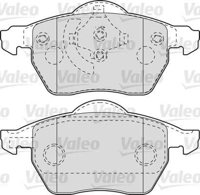 Brake Pad Set, disc brake VALEO 598049