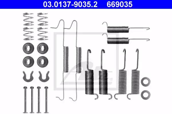 Set Fastening Parts For Brake Shoes Volkswagen Classic Aftermarket 50-251698545