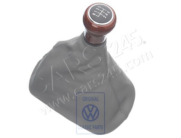 Gearstick knob(wood) with boot for gearstick lever (leather) Volkswagen Classic 3B0711113AMLQS