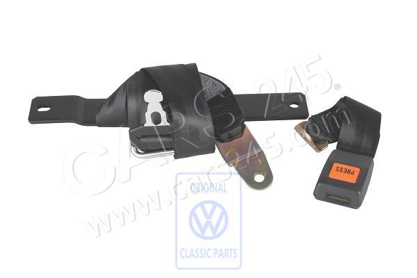 Three-point seat belt with press button buckle for front bench seat left Volkswagen Classic 253857687B