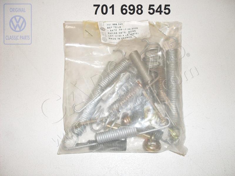 1 set fastening parts for brake shoes Volkswagen Classic 701698545