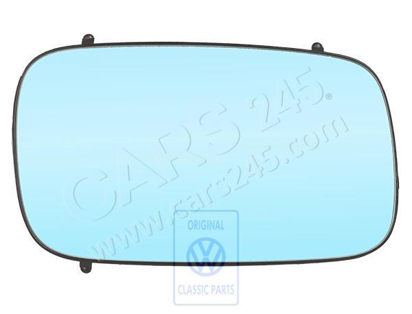 Mirror glass (convex) with carrier plate right, right lhd Volkswagen Classic 357857522