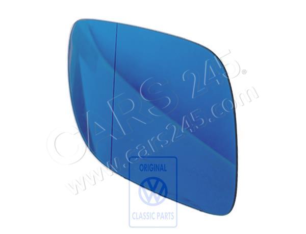 Mirror glass (aspherical- wide angle) with plate right rhd Volkswagen Classic 6X2857522