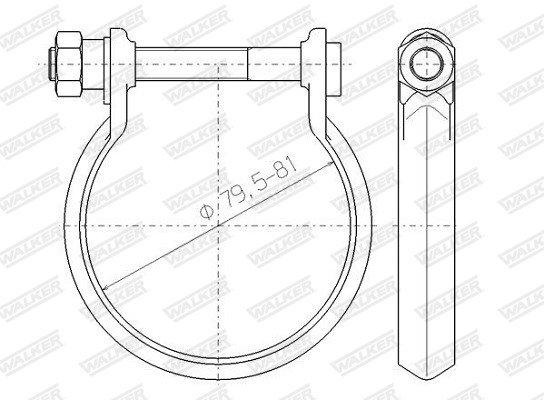 Clamp, exhaust system WALKER 80464 9