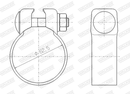 Clamp, exhaust system WALKER 80365 9