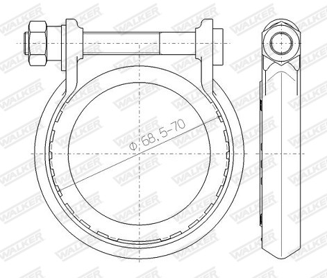 Clamp, exhaust system WALKER 80550 3