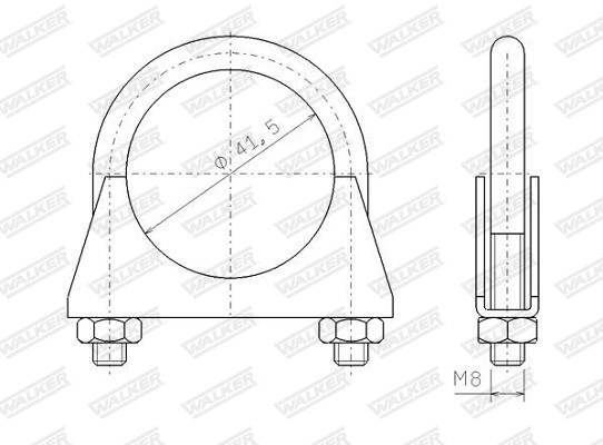 Clamp, exhaust system WALKER 82306 6