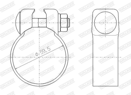 Clamp, exhaust system WALKER 80249 9