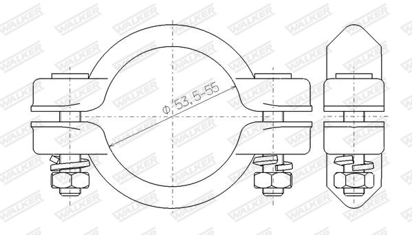 Clamp, exhaust system WALKER 82487 5