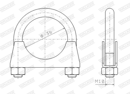 Clamp, exhaust system WALKER 82347 6