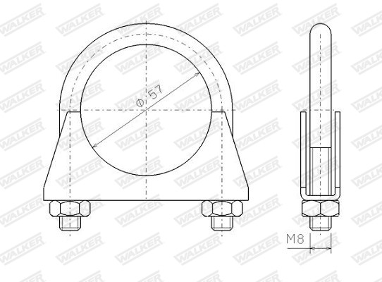 Clamp, exhaust system WALKER 82311 6