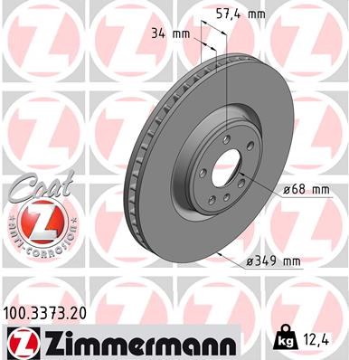 Brake Disc ZIMMERMANN 100337320
