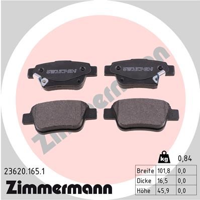Brake Pad Set, disc brake ZIMMERMANN 236201651