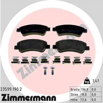 Brake Pad Set, disc brake ZIMMERMANN 235991902