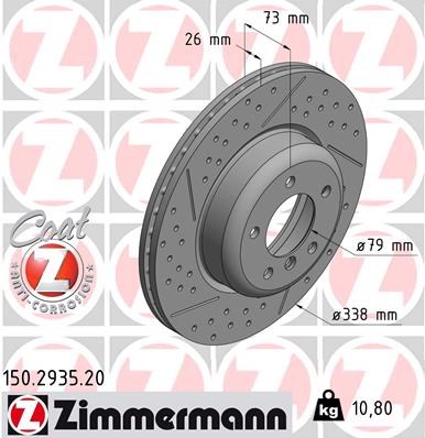 Brake Disc ZIMMERMANN 150293520