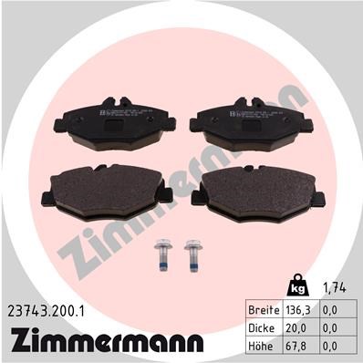 Brake Pad Set, disc brake ZIMMERMANN 237432001