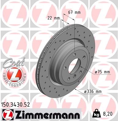 Brake Disc ZIMMERMANN 150343052