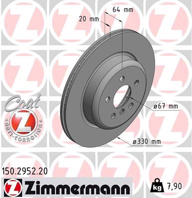 Brake Disc ZIMMERMANN 150295220