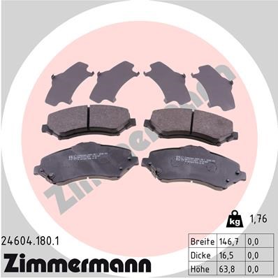 Brake Pad Set, disc brake ZIMMERMANN 246041801