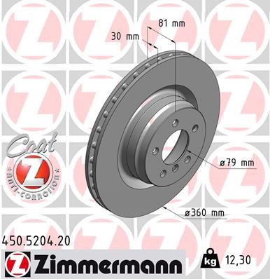 Brake Disc ZIMMERMANN 450520420