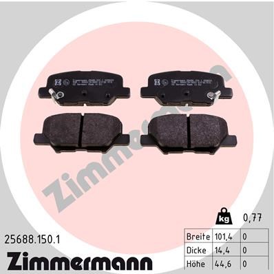 Brake Pad Set, disc brake ZIMMERMANN 256881501