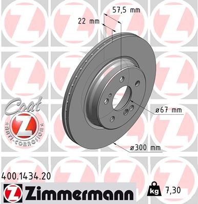 Brake Disc ZIMMERMANN 400143420