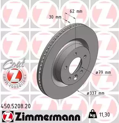 Brake Disc ZIMMERMANN 450520820
