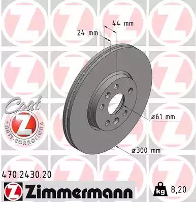 Brake Disc ZIMMERMANN 470243020