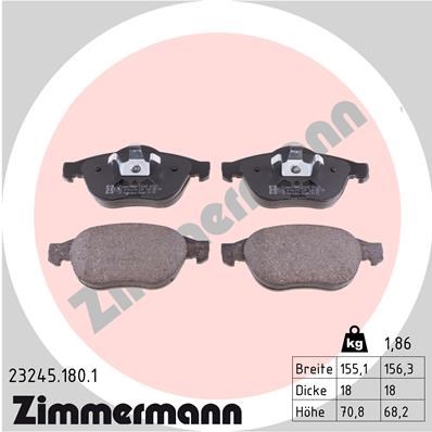 Brake Pad Set, disc brake ZIMMERMANN 232451801