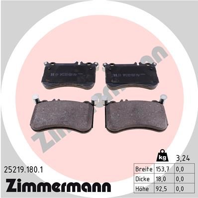Brake Pad Set, disc brake ZIMMERMANN 252191801