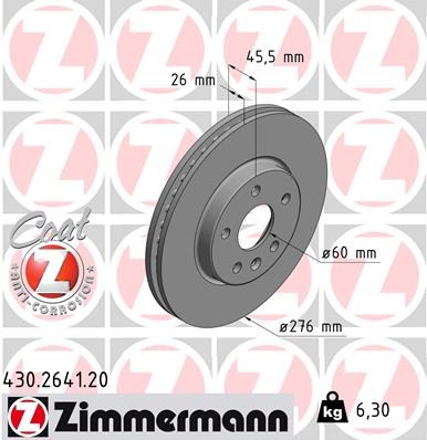 Brake Disc ZIMMERMANN 430264120