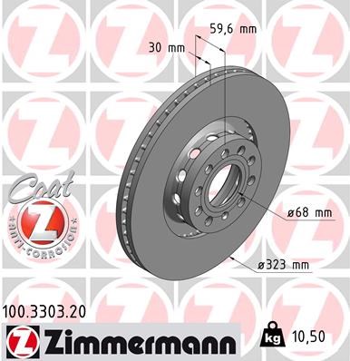 Brake Disc ZIMMERMANN 100330320