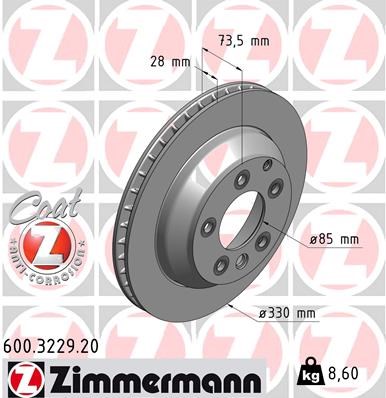 Brake Disc ZIMMERMANN 600322920