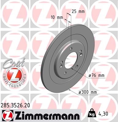 Brake Disc ZIMMERMANN 285352620