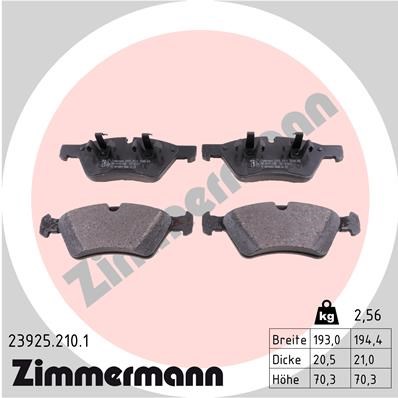 Brake Pad Set, disc brake ZIMMERMANN 239252101