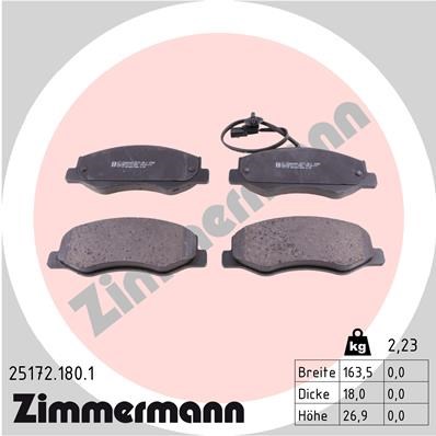 Brake Pad Set, disc brake ZIMMERMANN 251721801