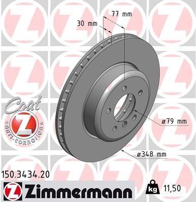 Brake Disc ZIMMERMANN 150343420