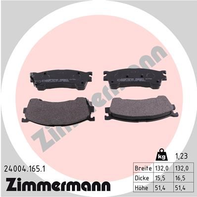 Brake Pad Set, disc brake ZIMMERMANN 240041651