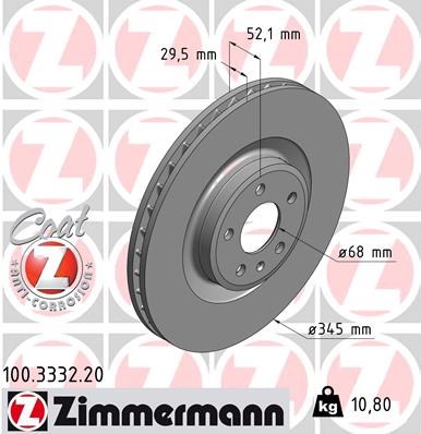 Brake Disc ZIMMERMANN 100333220